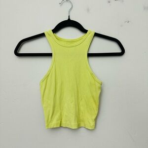 Lululemon LA Front Racer Crop Tank - Lemon Vibe active work out woman’s 4